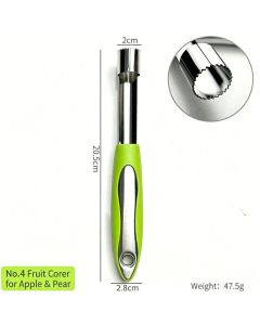 Stainless Steel Apple Corer and Fruit Cutter Tool, Manual Apple Slicer and Seed Remover