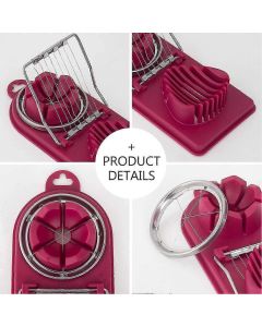 Egg Cutter Kitchen Tool, Manual Slicer for Hard-Boiled Eggs