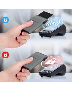 Ultra-Slim Pop-Up Card Holder Wallet with RFID Blocking, Black Wallet and Black Card Holder