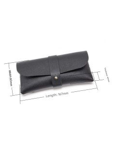 White PU Leather Eyeglass Case, Soft Protective Pouch for Sunglasses and Reading Glasses