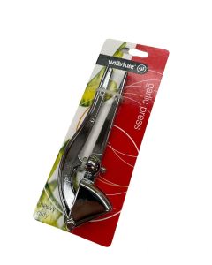 2-in-1 Garlic Press and Cherry Olive Pitter, Heavy Duty Stainless Steel Kitchen Tool