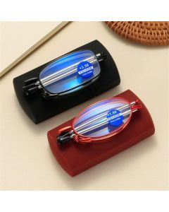 Foldable reading glasses,  compact  for men and women（Black 350）