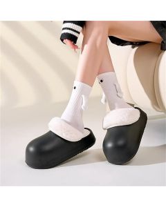 Womens Winter Slippers Waterproof Removable Lining Black, Size 40-41, 25 cm
