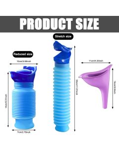 4 Pack Reusable Unisex Urinal Toilet Kit for Camping and Car, 750 ml