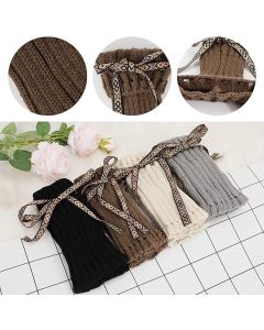 4 Pair Crocheted Leg Warmers Short Boot Covers for Women