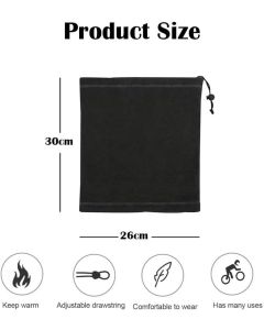 2 Pack Fleece Neck Warmers with Drawstring Red for Running and Cycling