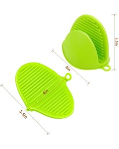2 Pairs Silicone Pot Holders and Oven Mitts for Baking Cooking and Grilling