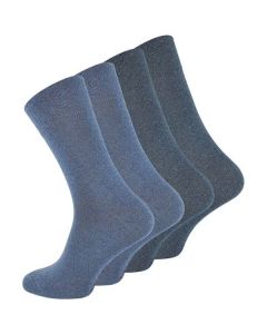 Dark Grey Loose Elastic Socks 8-Pack for Sensitive Legs, Piqué Woven Comfort Band for Even Pressure, Size 39-42 for Men and Women