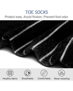 Women's Cotton Toe Socks 5 Pairs for Yoga and Running, Five Finger Separated Design Reduces Friction and Blisters, Breathable Low-Cut Athletic Socks