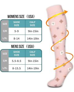 Compression Socks for Women Men Circulation 6 Pairs, Graduated Support for Running Athletic Sports S/M, Breathable Nylon Polyester for All-Day Comfort and Recovery