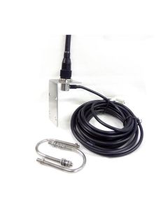 VHF Marine Antenna 156-163MHz Waterproof Rubber Mast Antenna With 5m Rg-58 Cable For Boat Sailboat Y, Stainless Steel + Rubber material