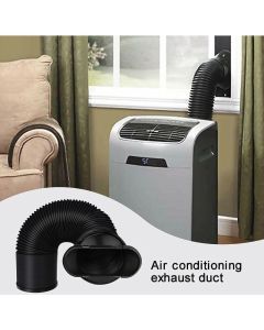Mobile Air Conditioner Exhaust Hose Kit Black Flat Mouth, Diameter 15 cm Length 22-150 cm