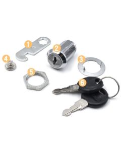 4 Pcs Cylinder Furniture Locks for Cupboards Cabinets and Wardrobes, 25 mm