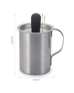 Stainless steel oil pot brush integrated oil pot silicone oil brush bottle barbecue oil pot with brush, used for cooking and grilling