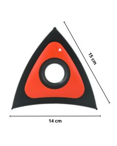 Mini Pet Hair Remover Triangle (Orange) – Eco‑Friendly, Reusable Lint & Fur Cleaner for Carpets, Furniture, Clothing & Auto Interior – Ergonomic Precision Tool
