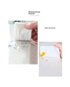 Clear Round Fitted Vinyl Tablecloth for  Diameter Tables - Heavy Duty Elasticized Table Cover Elastic Edged Plastic Table Cloth Protector（76*243CM）