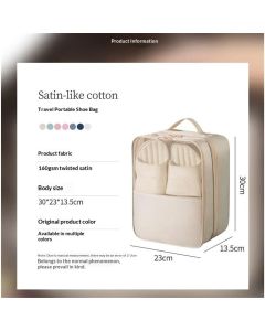 Shoe Bag Holds 3 Pair of Shoes for Travel and Daily Use Storage Pouch, for Flying Shoe Organizer Shoe Storage Bag for Travel Light Beige(oniy bag)