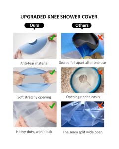 Knee Cast Cover for Shower Waterproof Knee Cover for Shower after Surgery Reusable Cast Bag After Surgery for Wound, Burns, Bandage（1 pcs）