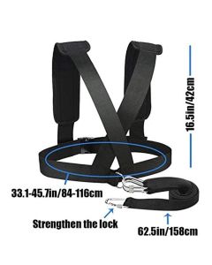 Sled Harness Tire Pulling Harness Pull Strap with Reinforced Lock, Can Pull up to 1.5T for Fitness Weight Sled Training Speed Chute Harness Trainer Football Workout Equipment