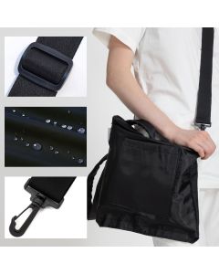 Urine Drainage Bag Holder with Update Catheter Pipe Cover and Adjustable Shoulder Straps, Catheter Bag Covers Front and Back with Catheter Bags - Crossbody or Hangs (Black，noiy bag)