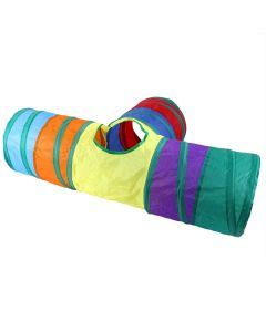 Rainbow Cats Tunnels with Interactive Ball Indoors Kitty Play Tunnel for Indoor Outdoor, Cat Tunnel Large Cat Toy Kitten Kitty Rabbt (3 Way)