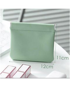 12 Pcs Pocket Cosmetic Bag Waterproof No Zipper Self Closing Makeup Bag PU Leather Cosmetic Pouch Cute Purse Makeup Bag Travel Storage for Women Cosmetics Jewelry Toiletry