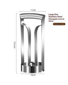 Pineapple Corer Large Stainless Steel Pineapple Corer Peeler Pineapple Cutter Fruit tool Easy Kitchen Tool - Large（20cm）