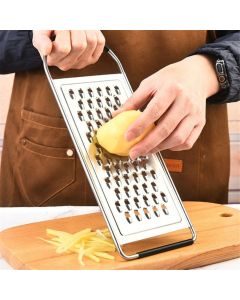 Metal Stainless Steel Extra Course Handheld Non Slip Flat Grater Ideal for Vegetables, Cheese, Eggs