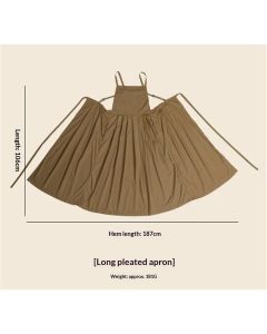 Ladies' waterproof apron, suitable for kitchen, garden, barber, cooking, pottery, nail art techniques (dark brown)