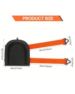 Knee Pads for Work, Construction, Floor, Garden, Soft Leather Non Slip Knee Protector with Thick Comfortable Foam and Adjustable Straps for Men Women Adult (Orange)