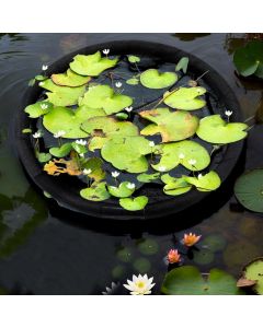 1Pack Floating Flora Fish Barrier Floating Island Plant Protector Round Floating Flora Island for Pond Protects Your Floating Plants from Pond Fish（black 45cm）