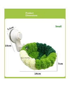 Portable Suction Cup Bird Perch Nest for Travel Car Window Glass, Warm Bird Sleeping hut Snuggle Bed for cage (Small size forest green)