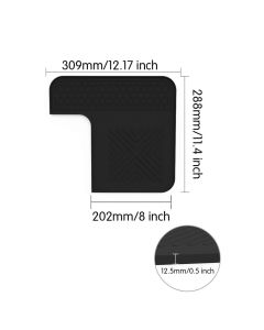 Top Mat for Cafe Espresso Machine, Protects Top Surface, Anti-scratch, Easy to Clean, Heat Resistant, Non-Slip Silicone Coffee Machine Mat for  Cafe Accessories, Black