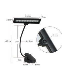 Led Clip Desk Lamp USB Rechargeable Battery Operated Multi-Angle Lighting Eye-Caring Portable Table Light for Home Office Bedside and Reading