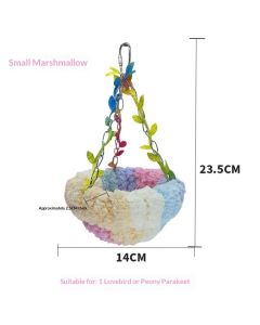 Hanging Bird Bed, Hammock for Cage Winter Warm Bird Plush Nest Parrot Sleeping Bed for Budgie Lovebird   Lovebird, Finch, Hamster-pink