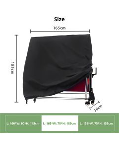 Terrace table tennis table cover waterproof table tennis table protection cover indoor and outdoor foldable table tennis cover（165*70*185CM）