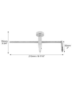 Drywall Circle Cutter, Adjustable Hole Cutter Dry Wall Pivot Point Drywalls Tools Easy Side to Diameter Adjustment for Cut Round Holes in Material and Ceiling Tiles