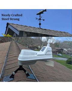 Garden Weathervane Steel Roof Mount with Hardware,Adjustable Weather Vanes Mount for Roofs, Weathervane Iron Roof Mount with Hardware