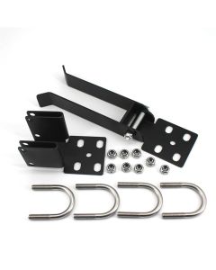 Chain Link Fence Double Gate Latch for 1.375" Gate Frame Chain Link Fence Gate Latch Residential Strong Arm Double Gate Latch for Gate Black Lock (Black)