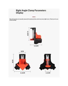 Corner Clamp for Woodworking, 90 Degree Right Angle Clamp, Wood Clamps, 4Pcs Adjustable Spring Loaded Woodworking Clamp, Gifts for Dad, Birthday Gifts for Men, Photo Framing, Orange
