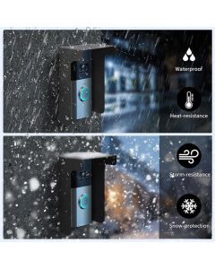 Outdoor Black Doorbell Rain Anti-Glare Cover, Steel Weather-Blocking Camera Cover Glare Sun Shade Protection for Most Video Doorbells