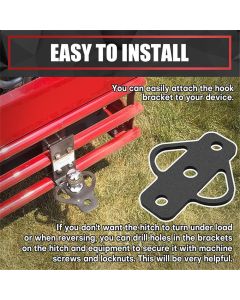 3-Way Trailer Hitch Adapter with Bolt Fit for ATV Lawn Mower Golf Cart Garden Tractor Flat Towing Tow Ball Mount