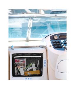 Boat Accessories Storage Organizer Bag, Sun-Protective Strong Adhesive Pouch for Cellphone and Key, Reflective Closure Pocket for Boat Center Console Pontoon