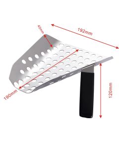 Popcorn Speed Scoop -Stainless Steel Food Grade Filter Spoon with Holes, Removes Unpopped Kernels, Ergonomic Single Handle French Fry Scoop for Kitchen,