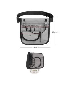 Nurse Waist Pouch with Tape Holder and Adjustable Waist Belt, Nursing Organizer Belt for Nursing Supplies, Gray, Bag ONLY