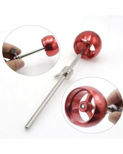 2 Pieces Bass Drum Pedal Beater Aluminum Alloy Hammer Head Percussion Instrument Accessory Part Red