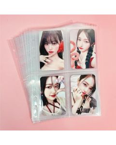 Photocard Binder with 25 Pack 4-Pocket Card Pages, 6 Ring Binder Card Collector Album PU Leather Binder Cover with Magnetic Buckle Closure for Organizing Trading Card