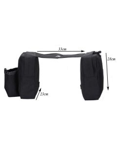 Tank Top Bag, Motorcycle Saddlebags, Storage Saddle Bag for Snowmobile, Waterproof Cargo Pocket, Universal Durable Front Accessories, Storage Pack with Water or Drink Pocket（black）