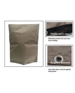 Backflow Preventer Insulation Cover, Insulated Well Pump Cover Irrigation Sprinkler Valve Pouch ,Pipe Insulation Covers for Outside Winter Freeze Protection  (brown 16" W x 20" H)