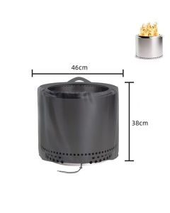 Fire Pit Cover for Solo Stove BonfireCover 46*38cm, Waterproof 600D Camping Stove Cover All Weather Resistant Black